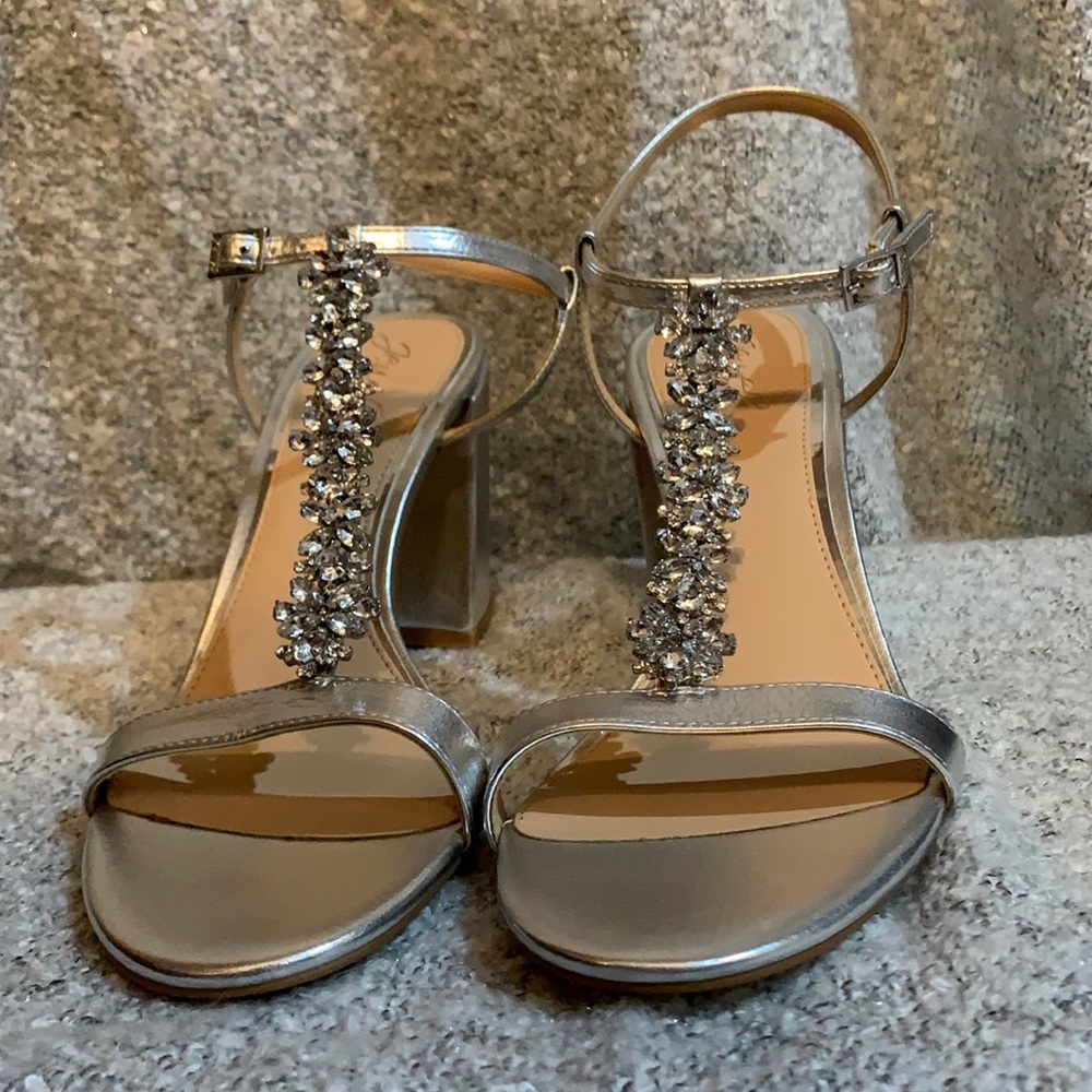 Silver Badgley Mischka heels